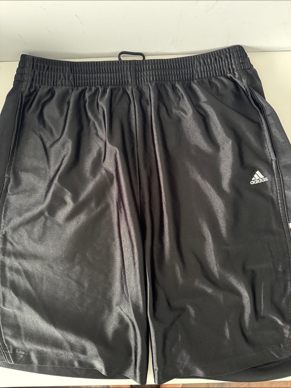 adidas Black Men's Performance Athletic Shorts drawstring size XL